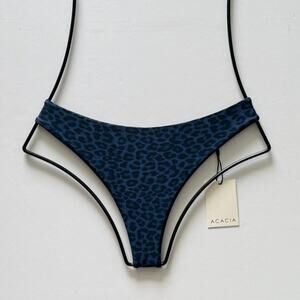 Acacia Swimwear Brazil Bikini Bottom - Blue Amur - NWT